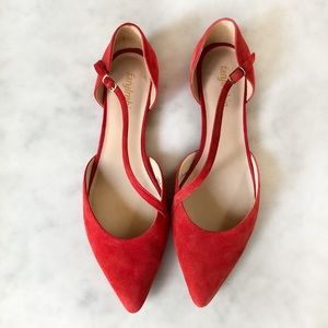 FarylRobin red suede flats